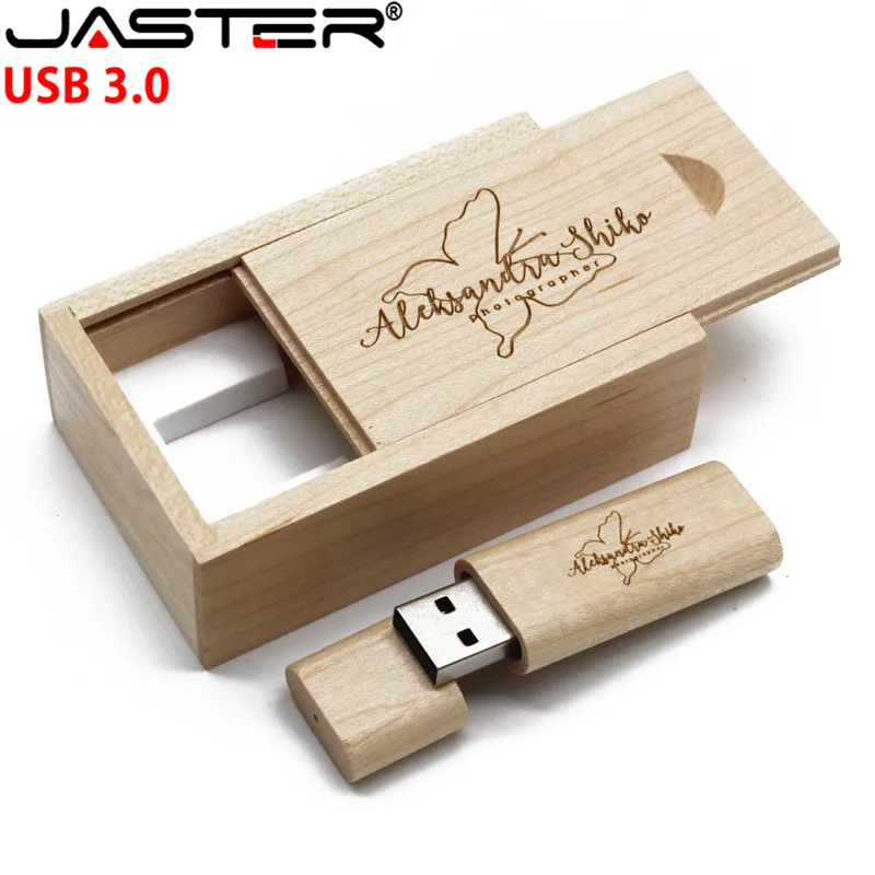 JASTER USB 3 0 деревянный + коробка флэш накопитель драйвер pendrive 4 ГБ 8 16 32 карта памяти