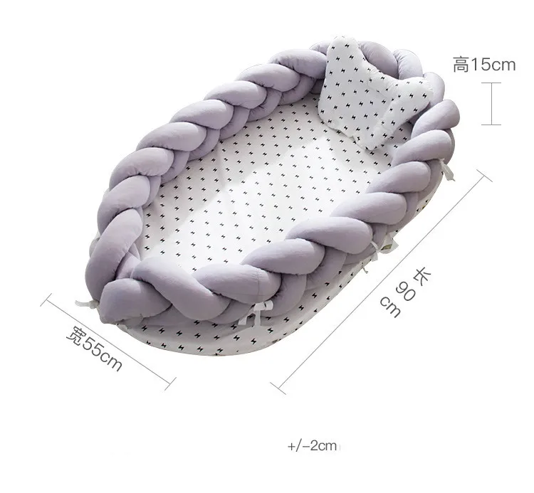 Портативная хлопковая детская кроватка с узелком ручная работа узелковая коса