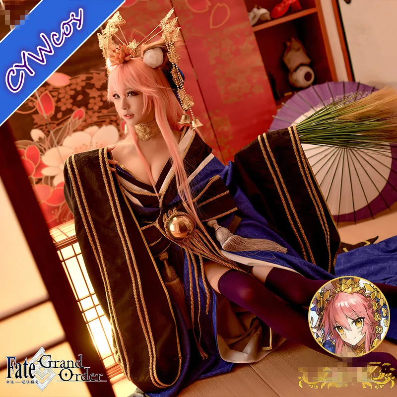 В наличии FGO Tamamo сценический Косплей Fate/Grand Order no Mae женский костюм для косплея