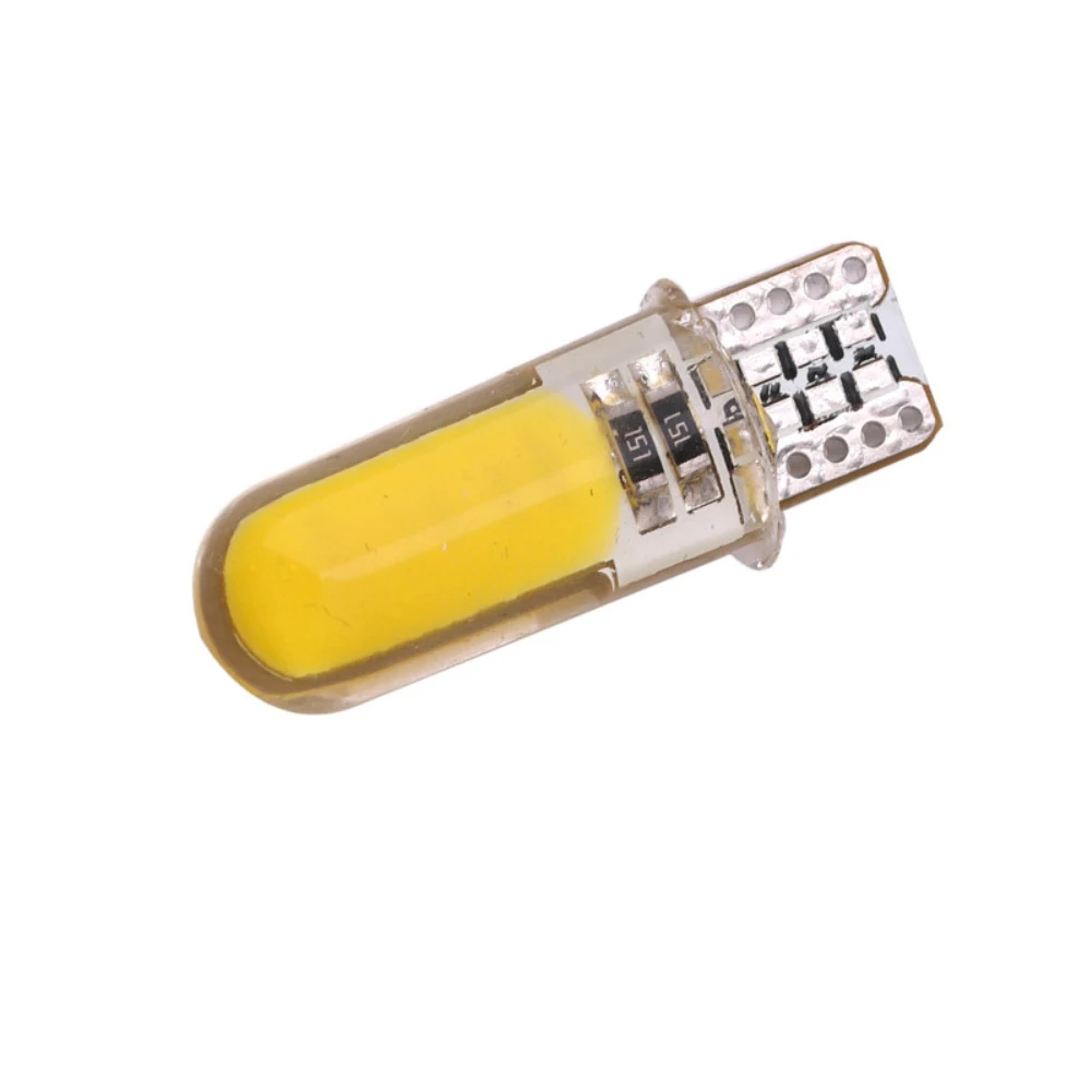2 шт T10 W5W COB яркий светодиодный светильник для Чтения номерного знака автомобиля, силиконовая лампа