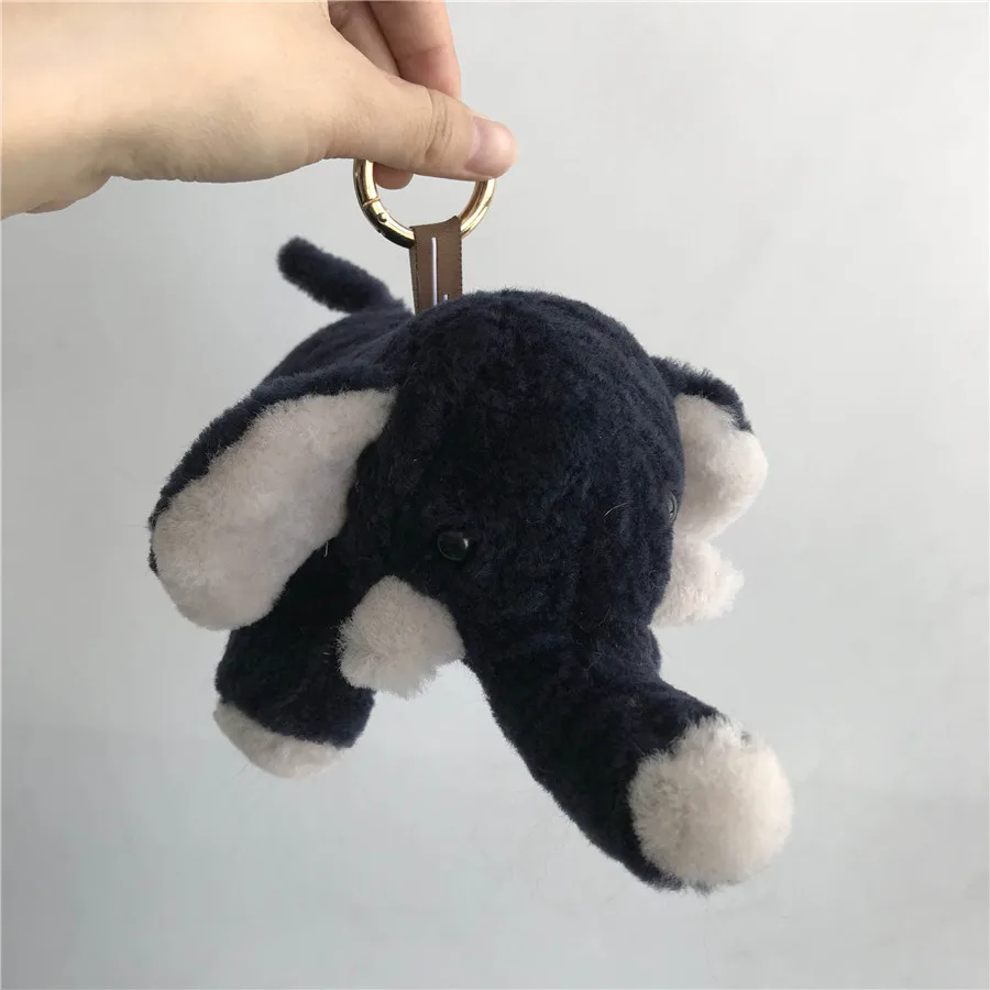 Magicfur Слон из настоящей овчины мех овцы темно синий слон теленок Очаровательная