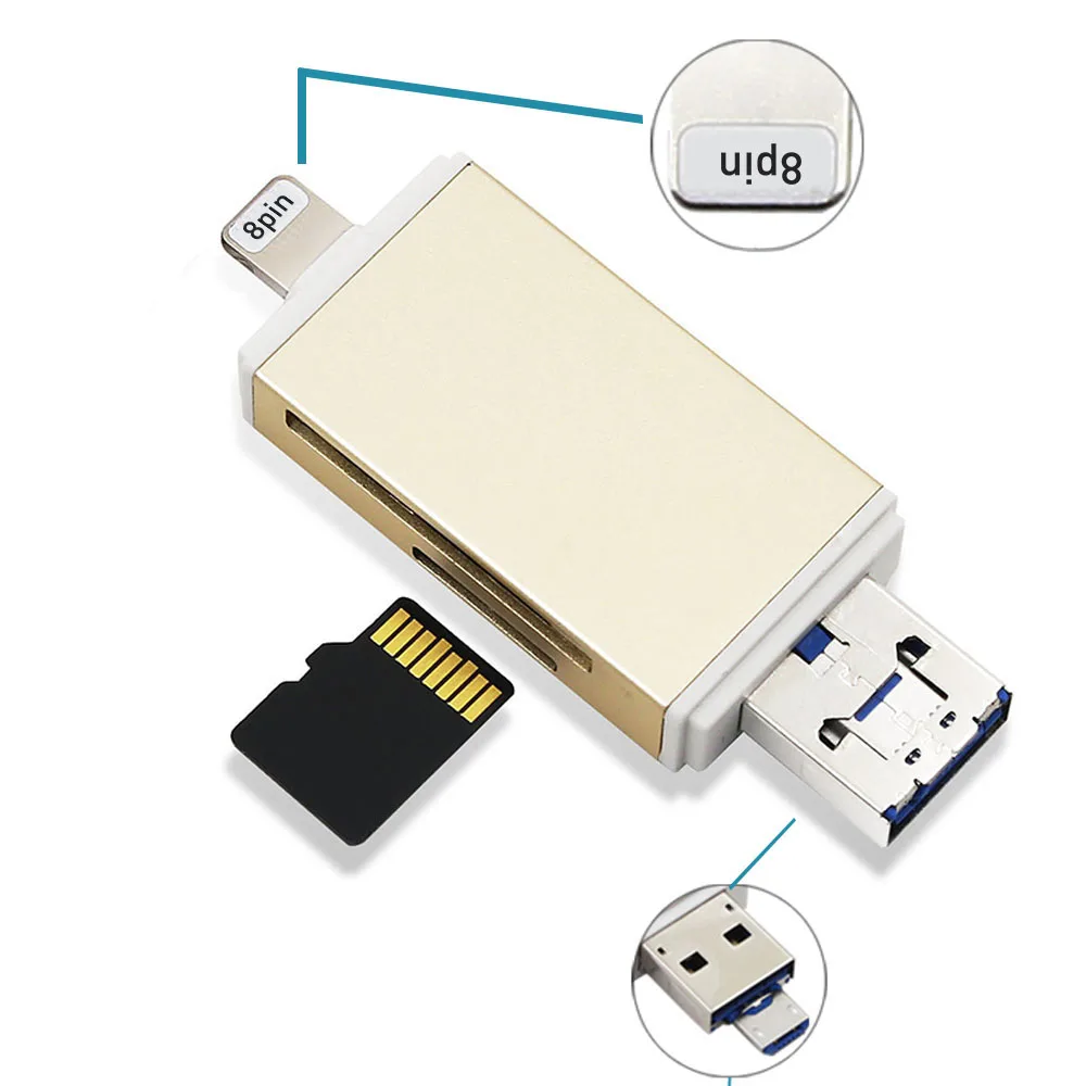Металлический флеш накопитель Dr.memory lightning TF/micro reader для Apple iphone 6s 7 plus IOS USB 2 0|micro sd card