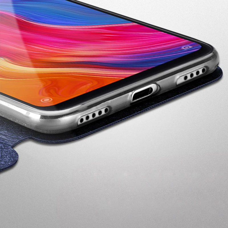Для xiaomi 8 чехол Mofi для силиконовый mi Флип кожаный TPU Funda 6 21 |