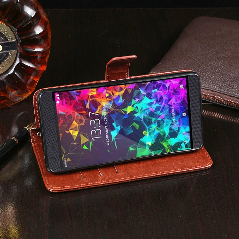 Для Razer Phone 2 чехол роскошный кожаный для телефона защитный флип-чехол кошелек 5