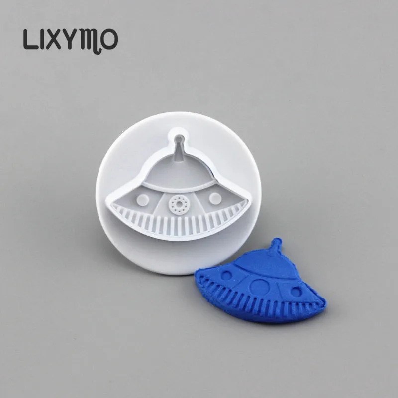 LIXYMO, 4 шт., космический корабль, помадка, плунжерные формы, формочки для печенья, сахара, ремесло, сделай сам, формы для украшения торта