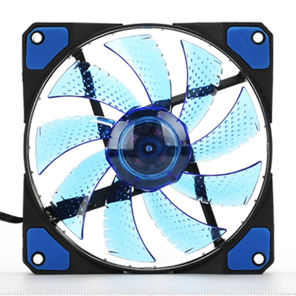 Новый Компьютерный Вентилятор 15 LED свет довольно 120 мм DC 12V 4Pin PC корпус компьютера