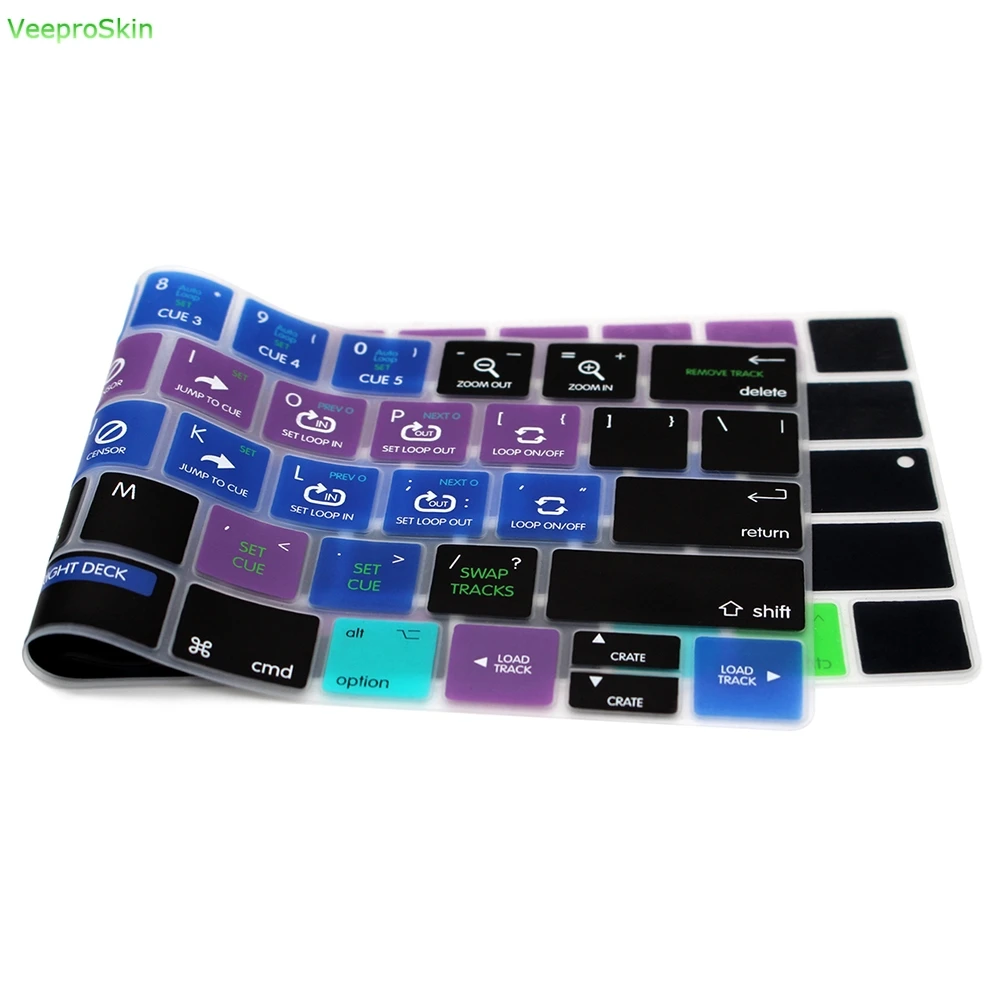 Силиконовый чехол-клавиатура Serato DJ для Macbook Pro 13 &quotA1706 15&quot A1707 2016/2017/2018 | Компьютеры