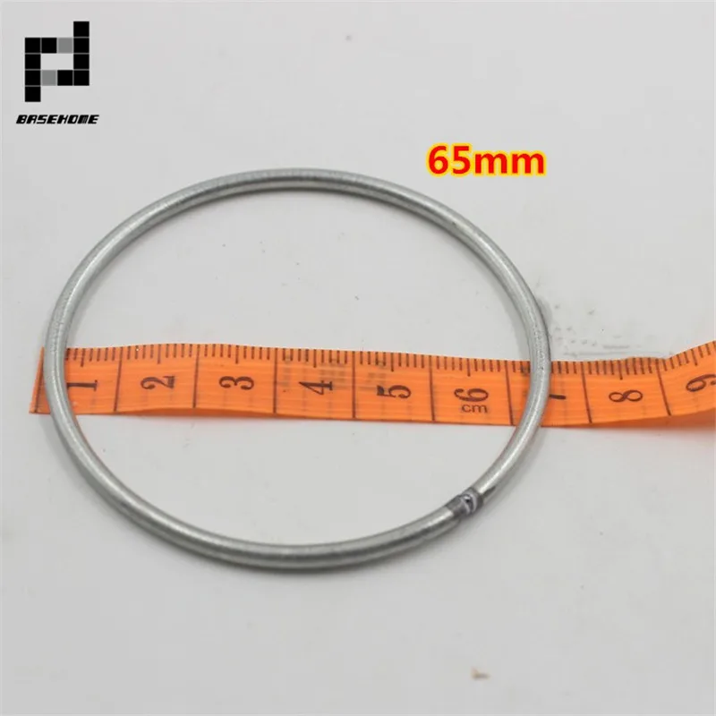 65mm BASEHOME 10 шт. 35-200 мм Ловец снов круглые кольца фурнитура Висячие Круглые Железные круги соединитель индийская Сеть Ювелирные изделия брелок DIY - Цвет: 65mm