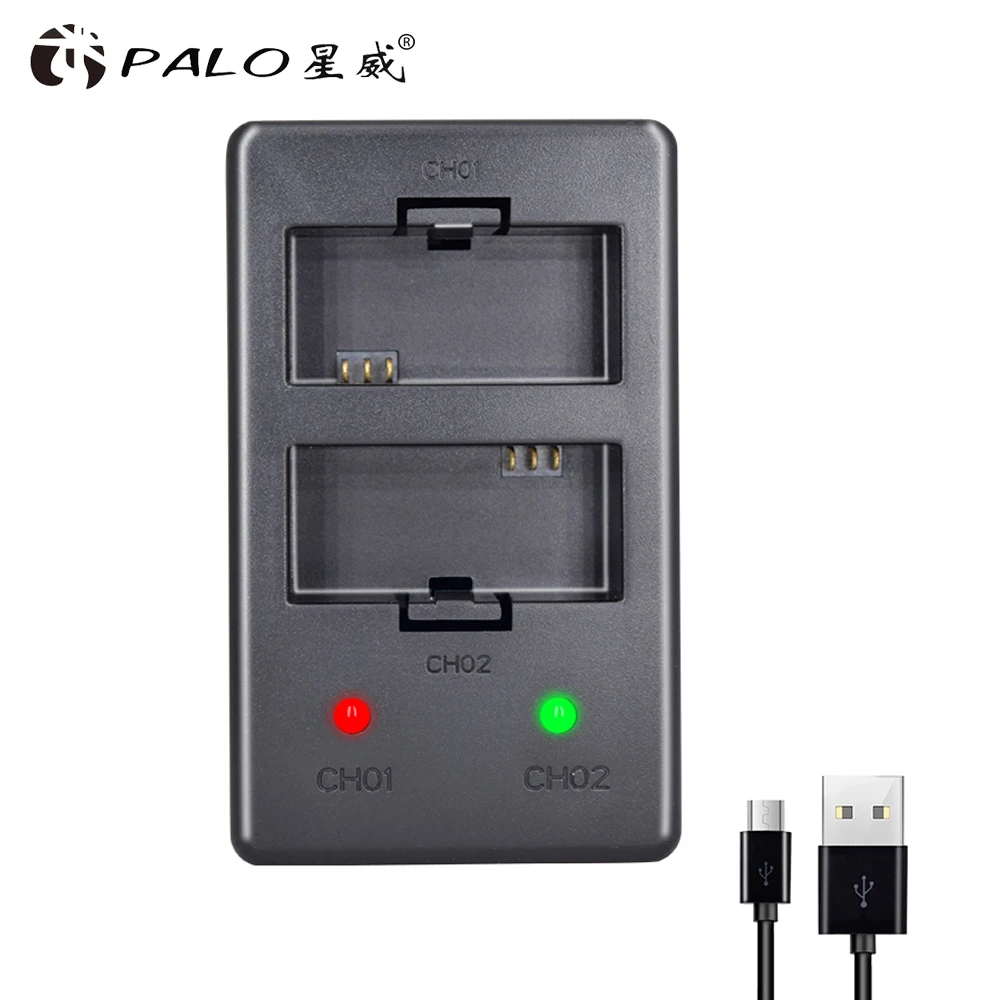 Зарядное устройство PALO USB AHDBT-301-ALED двойное зарядное устройство для GoPro Hero 3 Hero 3+ HERO3 и GoPro AHDBT-201, AHDBT-301, аксессуары для камеры