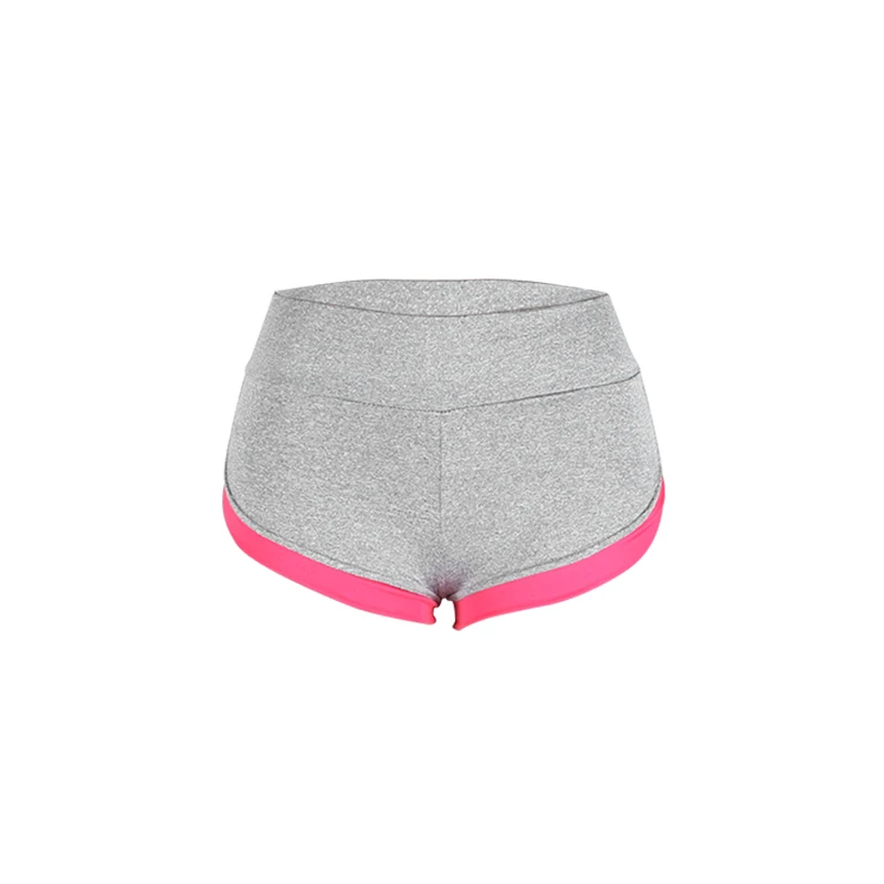 Gray Sport Shorts Прямая поставка, модные спортивные шорты для женщин, складывающиеся карманы, для тренажерного зала, фитнеса, Короткие резинки для тренировок, спортивная одежда, Яркие тонкие шорты из спандекса - Цвет: Gray Sport Shorts