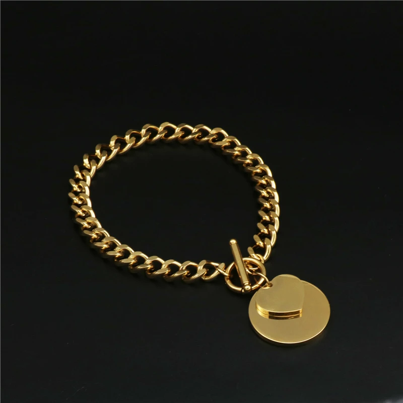 Hot Sales Gold Color Stainless Steel Jewelry sets Round Style Necklace Bracelet for women Gift | Украшения и аксессуары