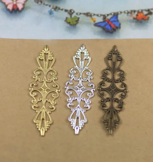 15*57 мм винтажные филигранные Цветочные бу Яо палочки для волос соединители