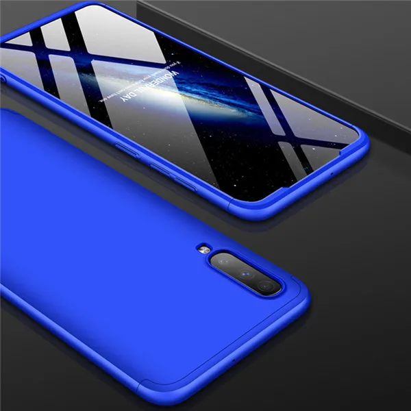 Синий Чехол для samsung Galaxy A70, индивидуальная простроченная защита+ ультратонкая защитная задняя крышка для телефона, чехол для Galaxy A 70 - Цвет: Синий