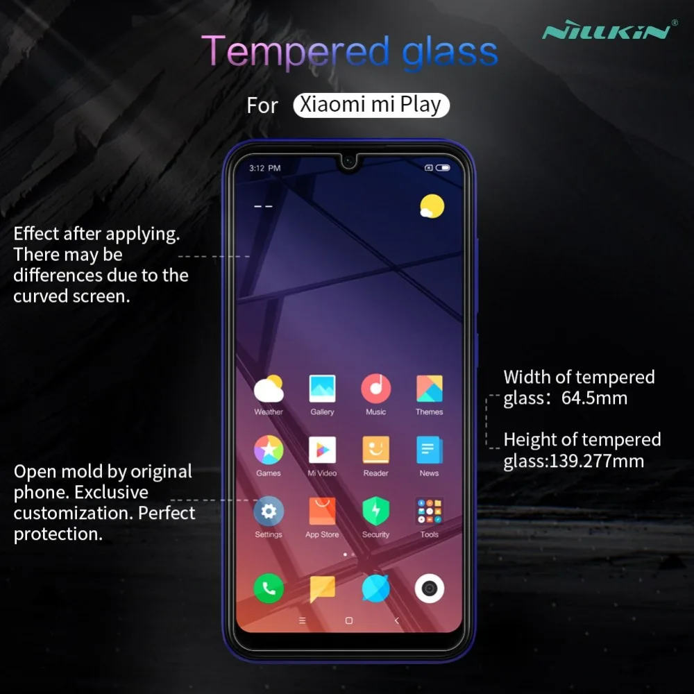 for Xiaomi mi play glass screen protector Tempered protective film on camera protection High-quality | Мобильные телефоны и