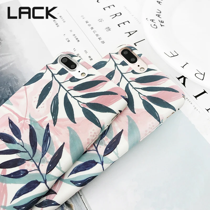 Чехол LACK для телефона с цветными градиентными листьями iPhone 5S 6S 7 8 Plus новинка