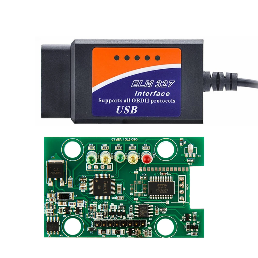 2021 ODB 2 USB ELM327 FTDI с переключателем чип FT232RL V1.5 ELM 327 Автоматический докагностический