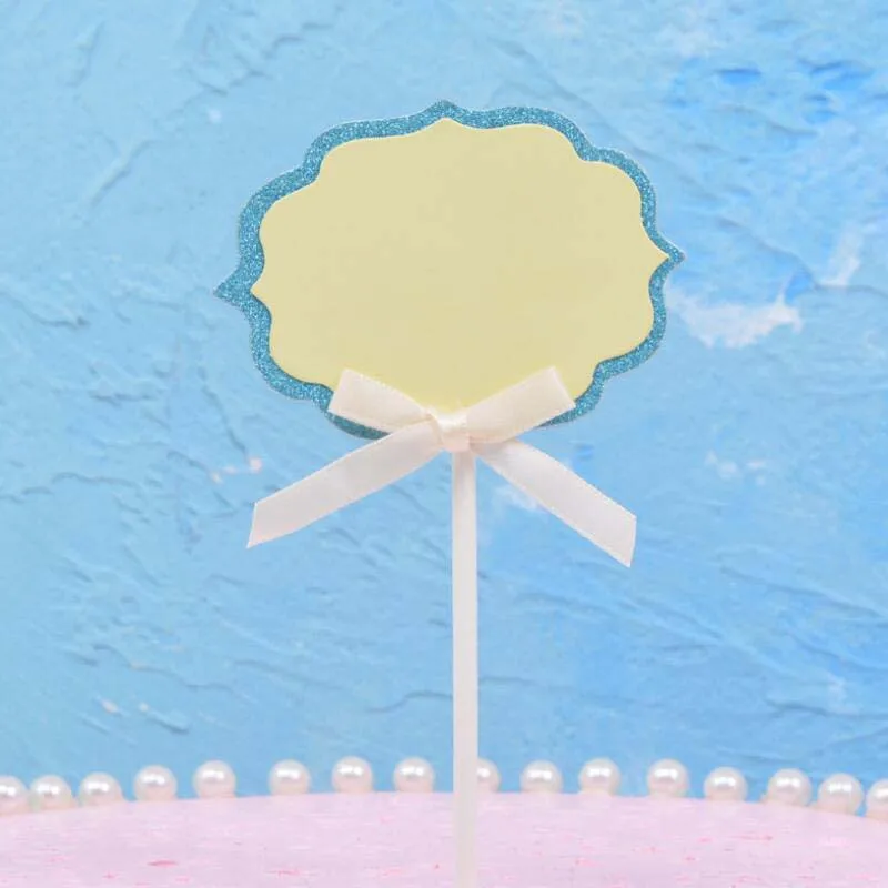 

8 Season BabyShower Favors 5pcs Paper Happy Birthday Cake Cupcake Toppers Birthday Party Decoration Boy Girl Blue Pink Supplies