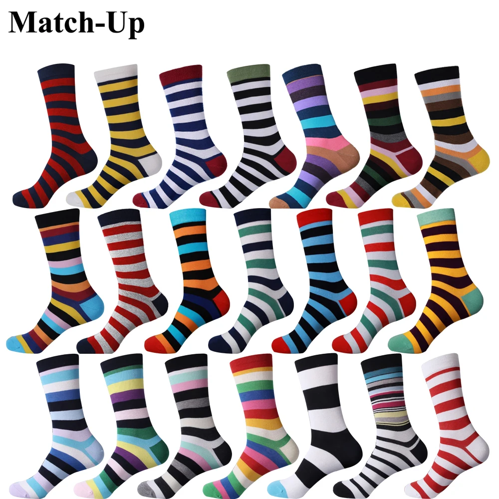 Match-Up new collection all cotton men colorful socks brand man socks , men socks stripe, cotton sock Free Shipping