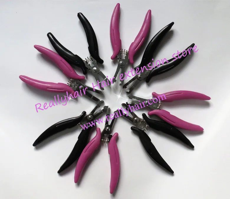 1 шт./лот плоские зубцы с черной ручкой для удаления волос/плоскогубцы