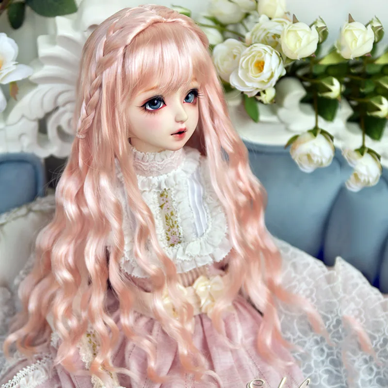 Cateleya bjd парик куклы Супер Мягкий Шелковый стиль плетеные волосы длинные вьющиеся