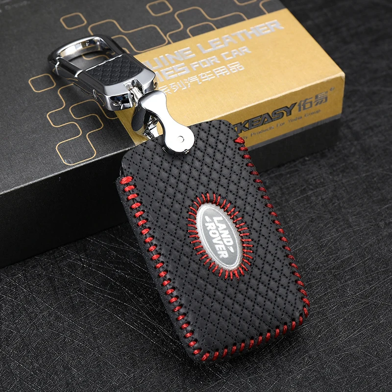 luckeasy car key cover for LAND ROVER Range Rover Velar 2018 discover 5 Case Remote Keys Shell leather key4y | Автомобили и