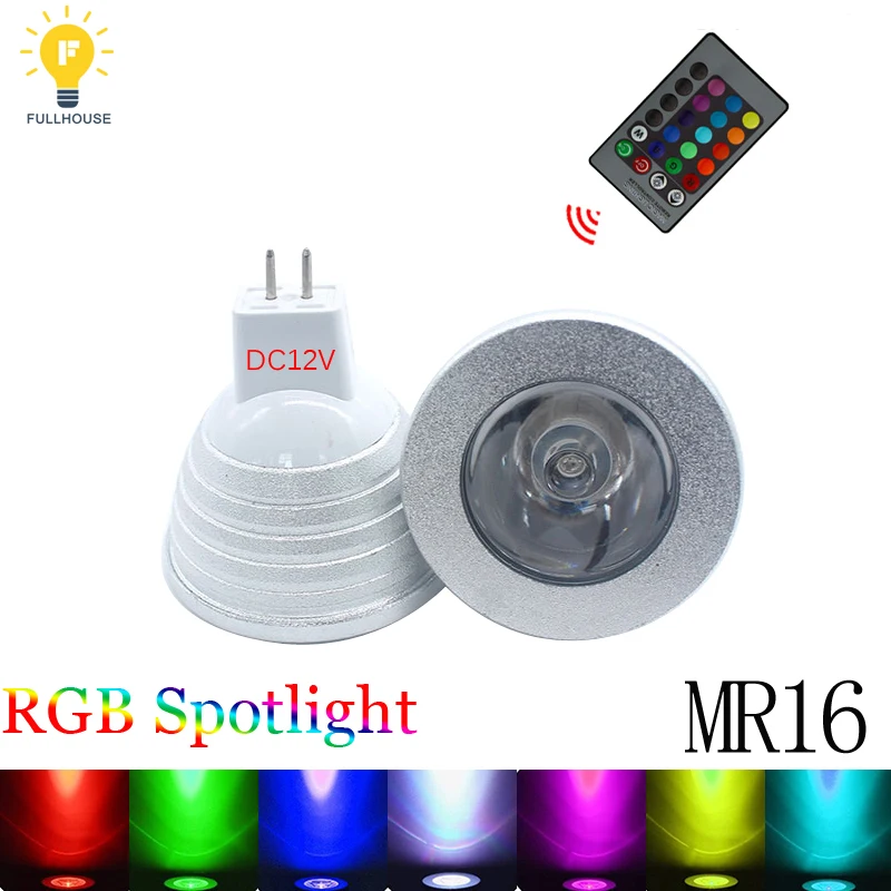 Светодиодная лампа RGB E27 E14 GU10 85 265 в MR16 12 В светодиодный сменный светильник 5 Вт