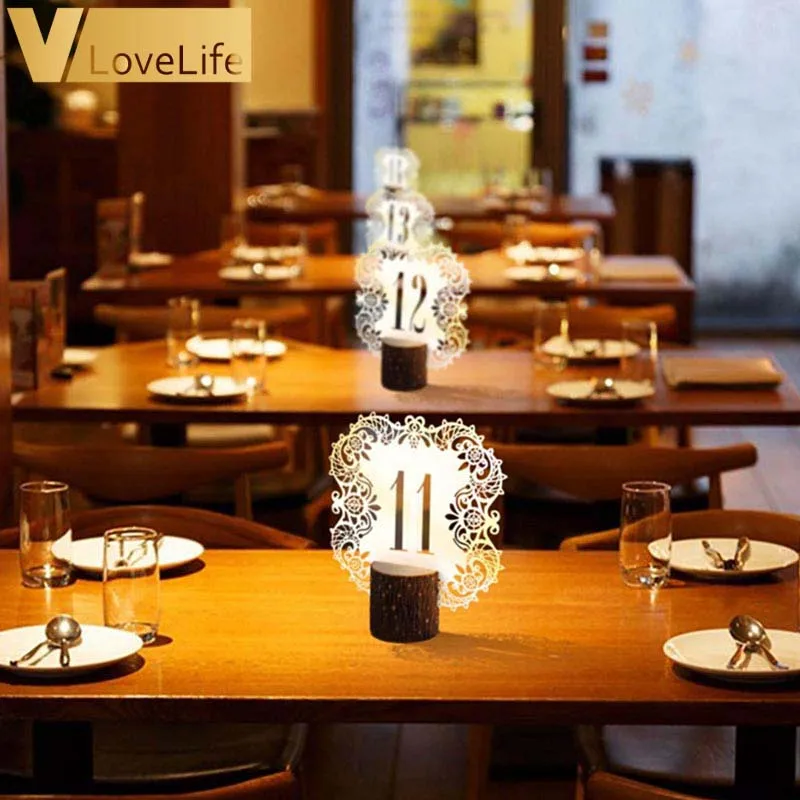 10 шт. кружевные настольные открытки цифры цвета слоновой кости|decoration vintage|decorative