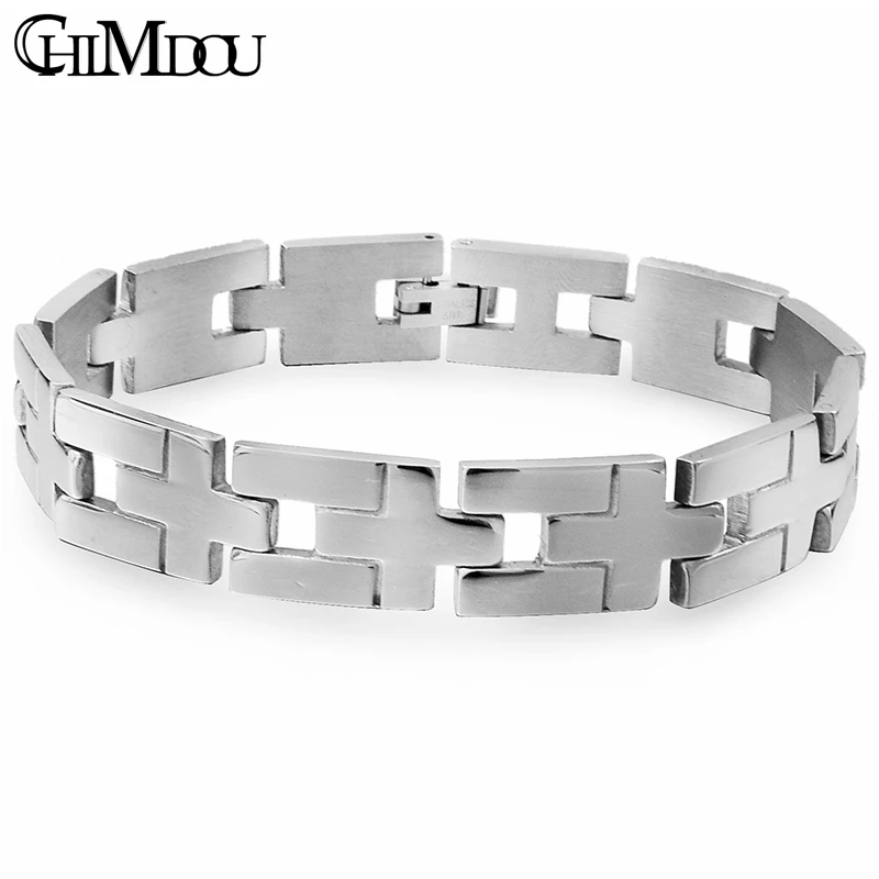 CHIMDOU велосипед мотоцикл цепи браслет Рок повседневные браслеты из нержавеющей