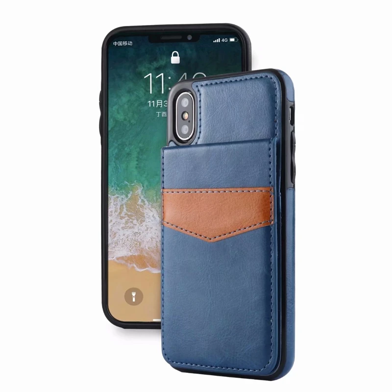 For Iphone XR XS MAX 8 7 Plus 6 5 Note 9 S9 ID Card Pocket Case Multifunction Retro Luxury Wallet Leather+TPU Holder 1PCS | Мобильные