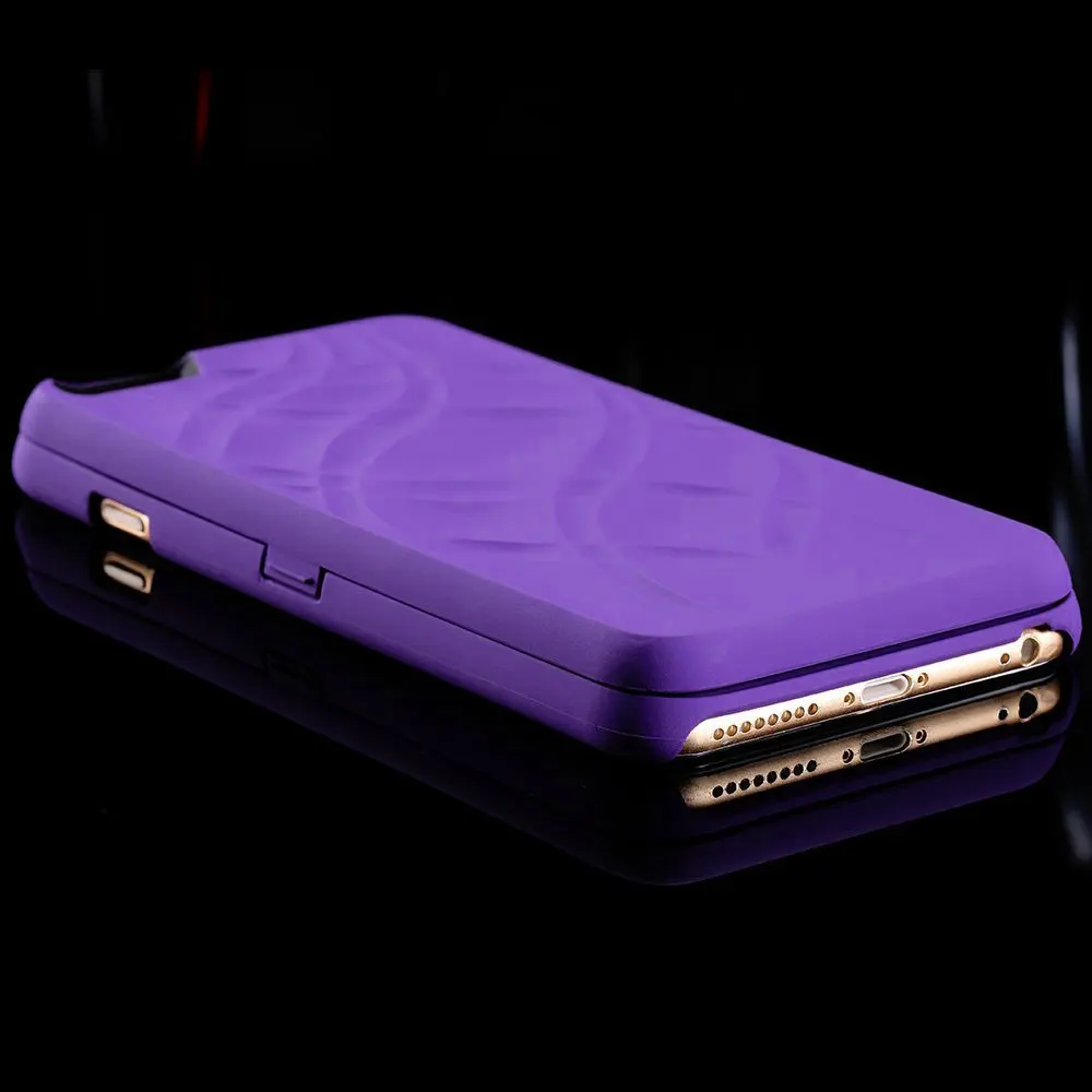 Мода леди Макияж Зеркало чехол для iPhone 6 6 S 4,7/плюс 5,5 Флип-кейс из искусственной кожи с отделением для карт+ Жесткая задняя панель из поликарбоната двойной Слои