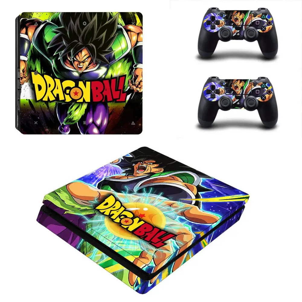 Наклейка из кожи Dragon Ball Z для Playstation 4 PS4, тонкая дизайнерская наклейка для консоли, чехол для контроллера PS4, тонкие виниловые наклейки