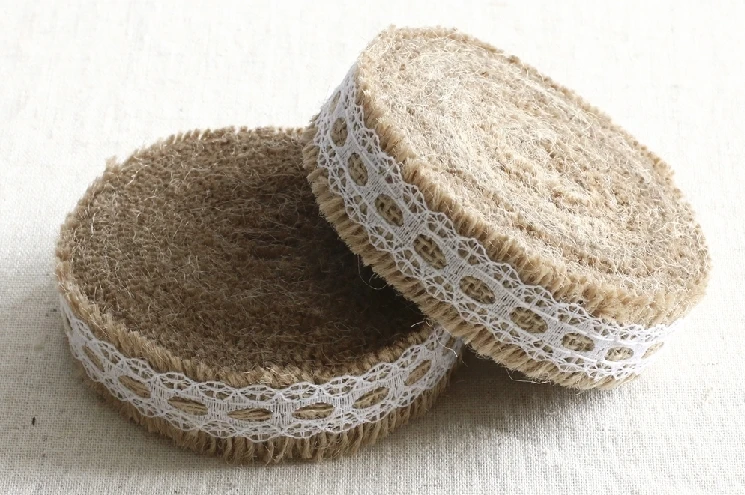 Свадебное украшение кружевной джутовый букет аксессуары оплетка Hessian краны для