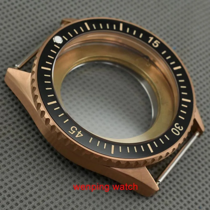 P483 43 мм ободок сапфировое стекло Корпус часов Fit Miyota 8205/8215 mingzhu DG2813 dg3804 | Наручные