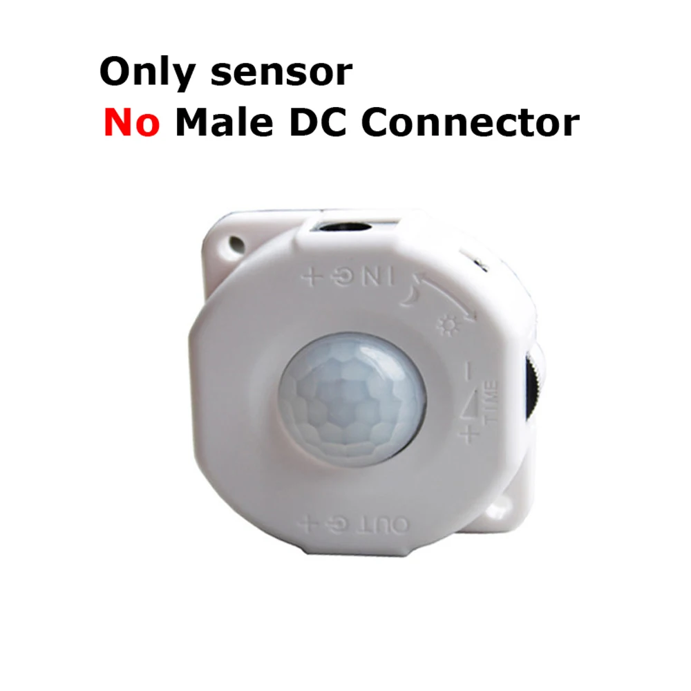 White Sensor Only Светильник с датчиком движения, 12 В, датчик движения, 5 В, 12 В, PIR сенсор, 24 В, 5A, Автоматический Инфракрасный таймер, детектор, фотопереключатель - Цвет: White Sensor Only