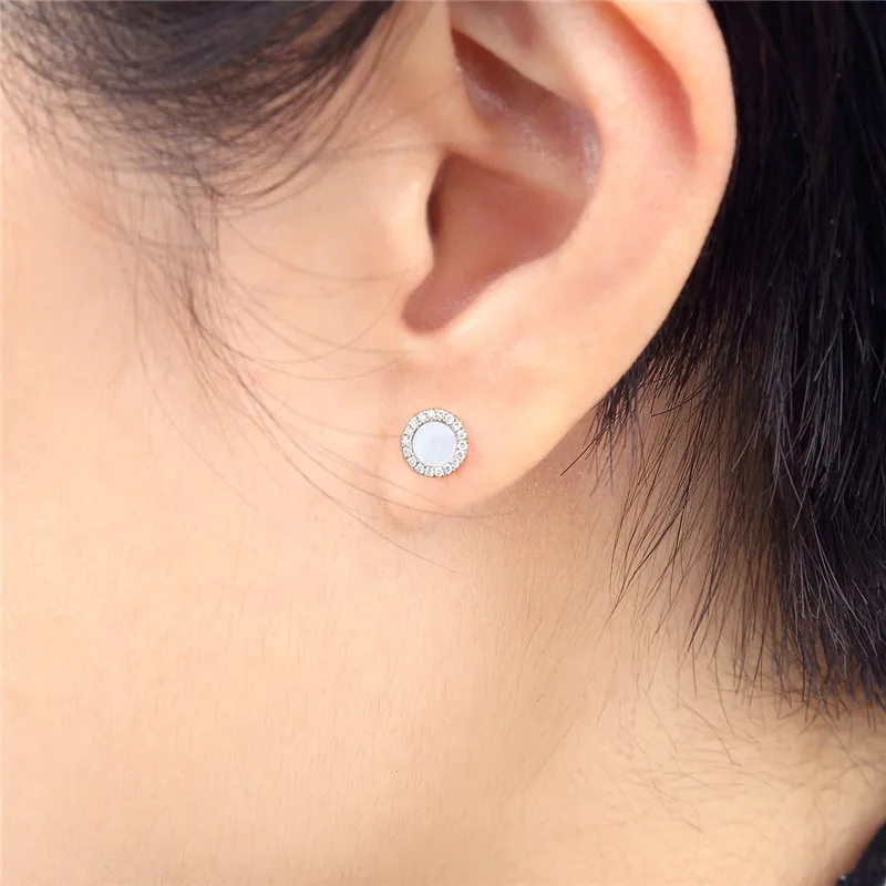 Lnngy Pure 18K White Gold Female Diamond Sets Natural Onyx Round-shaped Earring Pendant Necklace Bracelet Jewelry | Украшения и