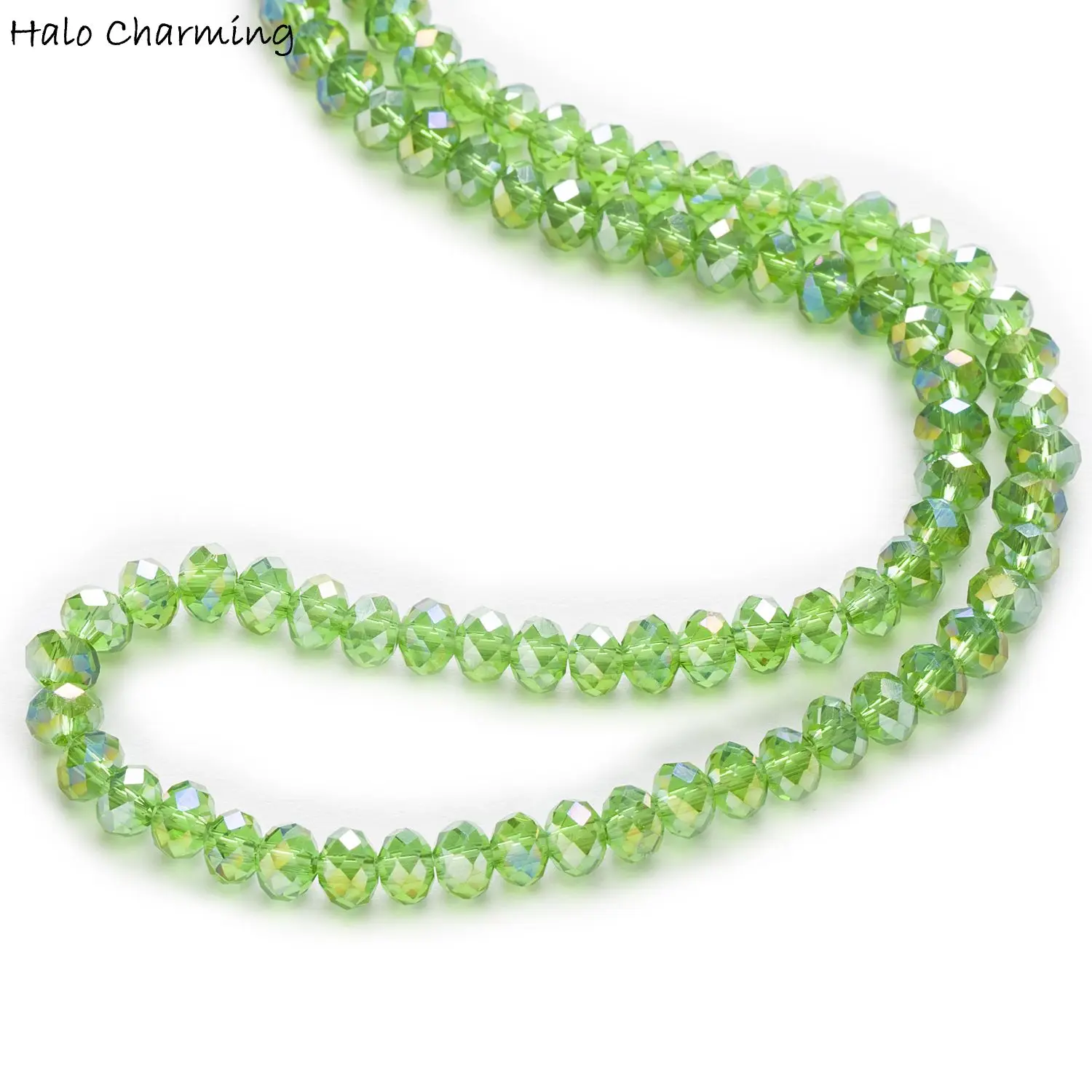 50 шт. светло зеленые кристальные стеклянные бусины цвета AB с гранями 4 8 мм|faceted