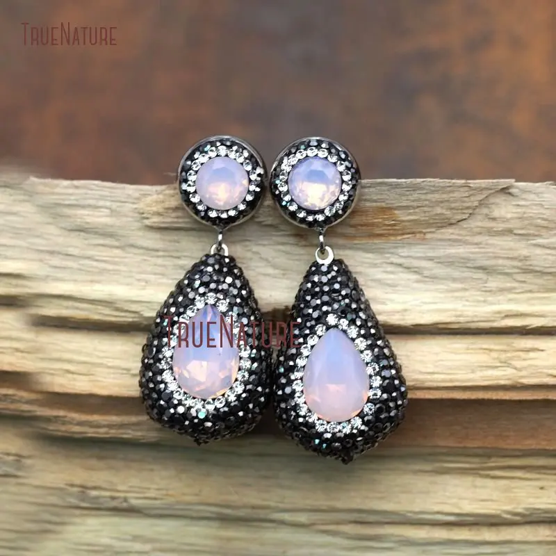 

Серебряные граненые серьги-гвоздики в виде минерального черного стразы, стеклянные серьги-гвоздики с кристаллами, рождественский подарок, 20*31 мм ER7976