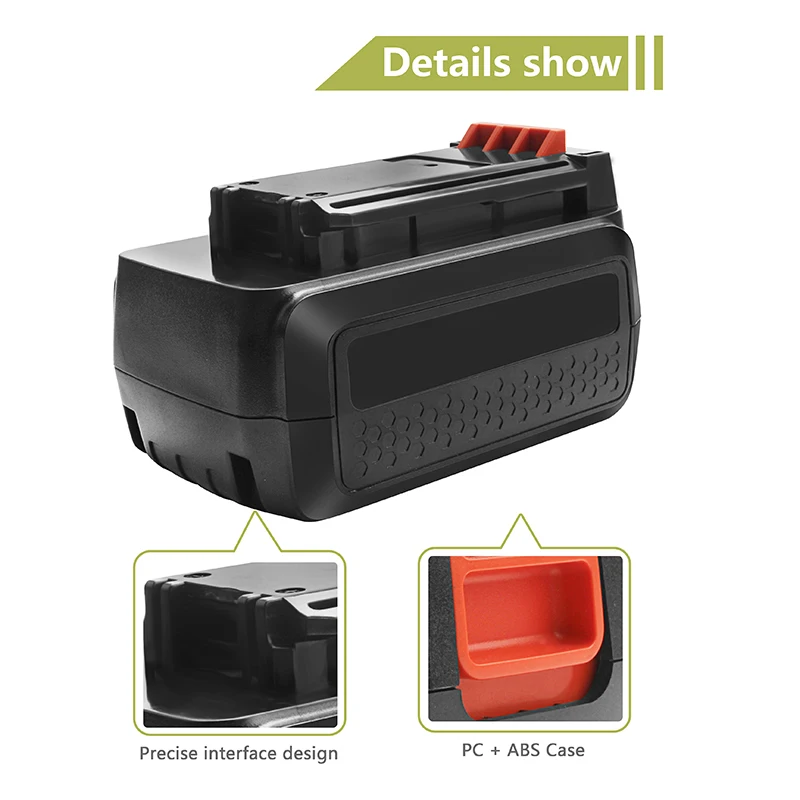 Batcool 1 упаковка 3000 мАч 40В литий-ионный аккумулятор для Black &amp Decker LBXR36 LBX2040 LHT2436 |
