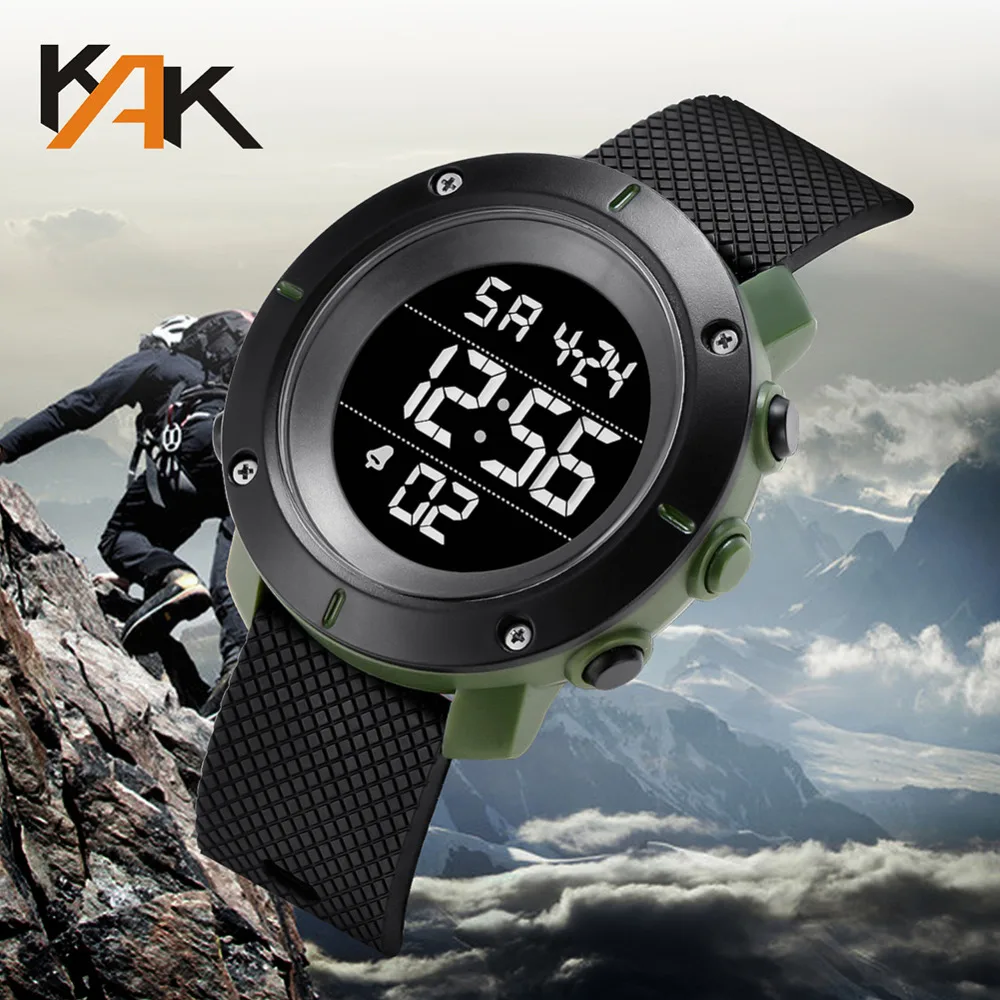 Мужские военные часы 3 бар наручные водонепроницаемый светодиодный кварцевые