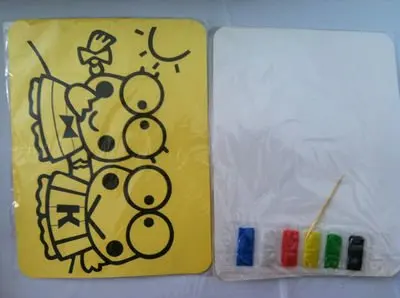 

100pcs/lot,diy toys, Color Sand painting set kit for children 21*15cm mixed designs