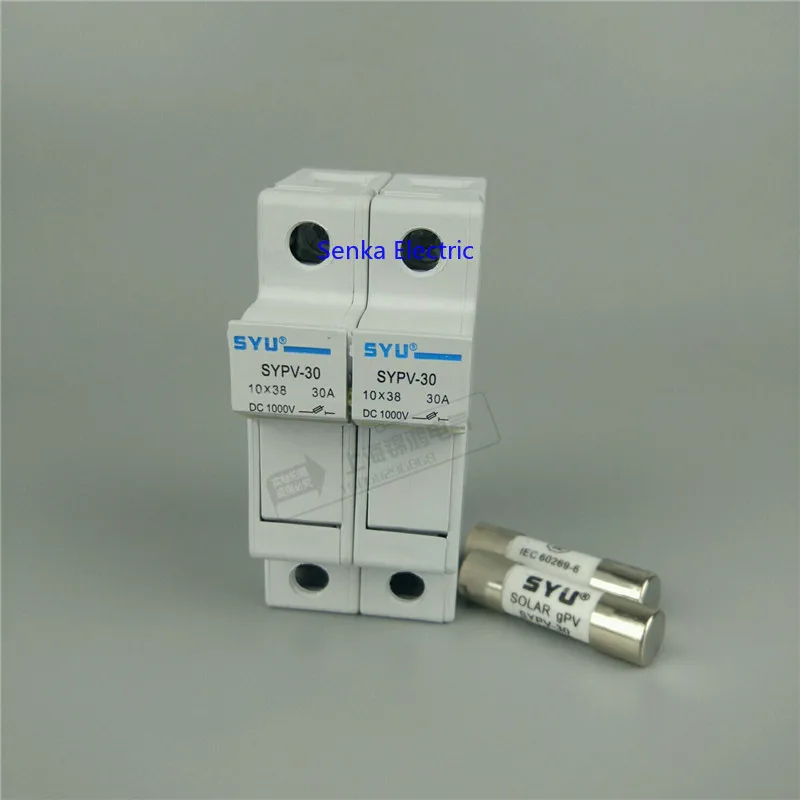1000V DC 10x38 ГПВ низкая Напряжение Солнечный предохранитель w держатель База 1