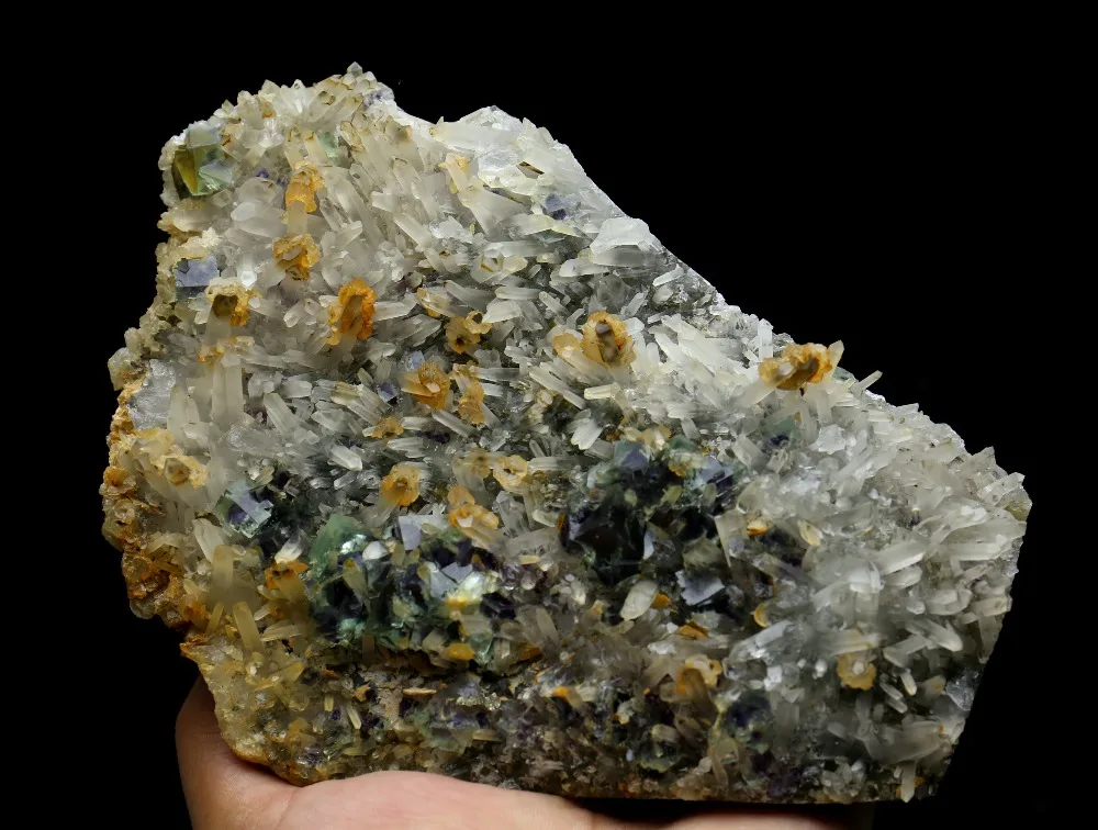 1196.8g Natural beautiful green fluorite+calcite crystal Mineral Specimen/China#0077 | Дом и сад