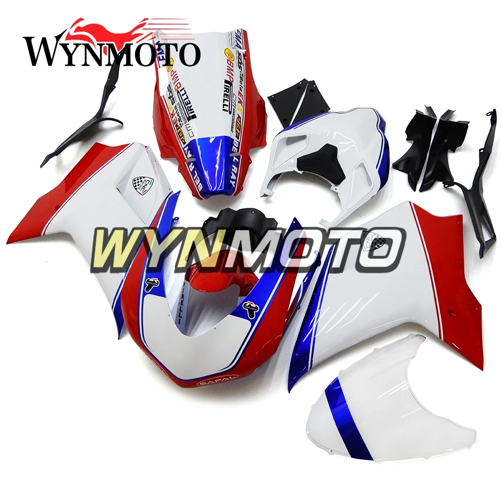 

Racing Complete Fairings For Ducati 1098 848 1198 2007-2012 Injection ABS Plastics 1198 07-12 Bodywork Sportbike Red White