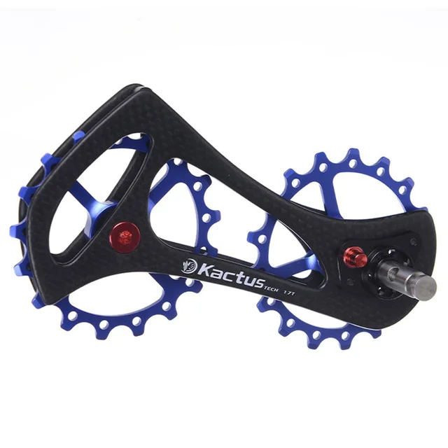 Steel Bearing Blue KACTUS TECH 17TS велосипедный керамический подшипник задний переключатель, MTB велосипед из углеродного волокна Jockey шкив колеса 5800/4700/105/Tiagra - Цвет: Steel Bearing Blue