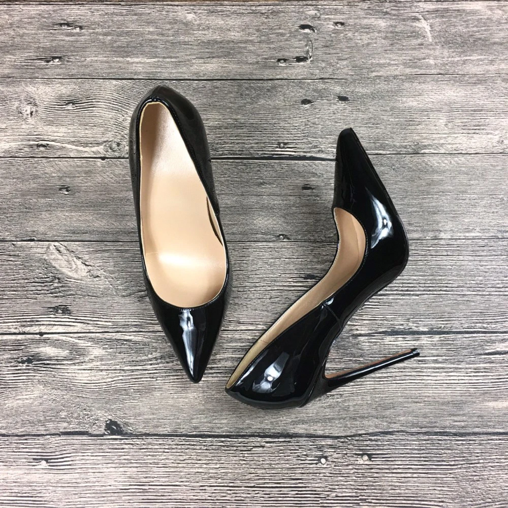 Новинка женские черные туфли на высоком каблуке Эксклюзивная Брендовая обувь из