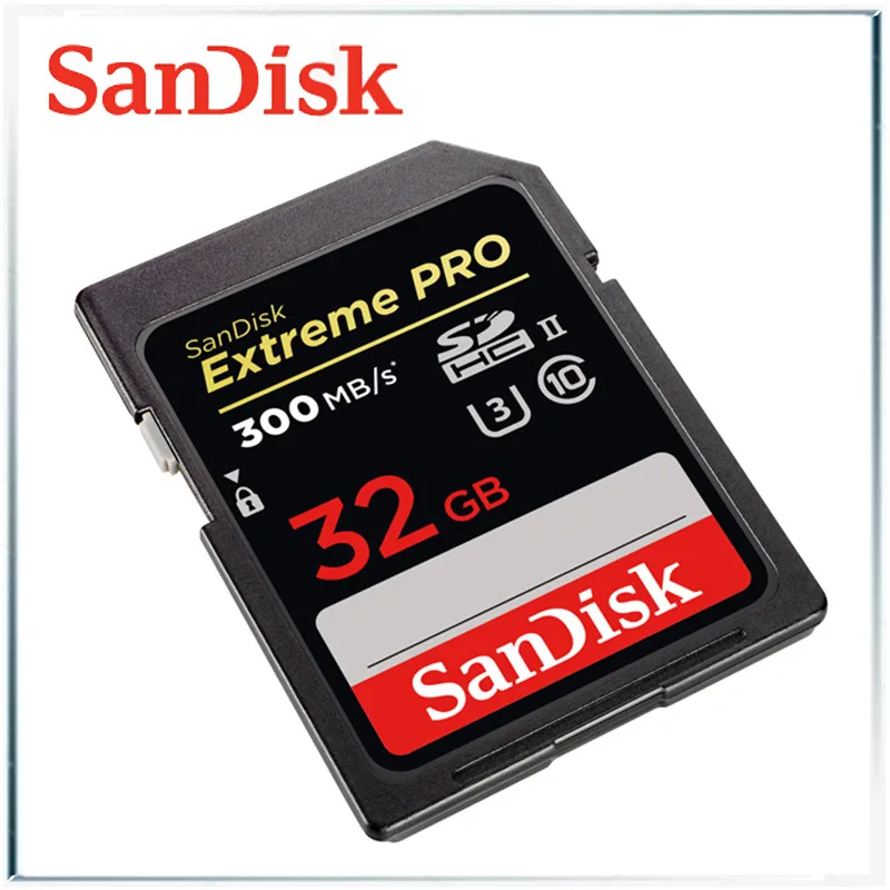 300mbs-32gb SANDISK Экстремальный PRO SDHC и SDXC UHS-I Карта sandisk Экстрим pro карта sdxc sdhc uhs-i карта памяти SD визитные карты gopro kart - Емкость: 300mbs-32gb