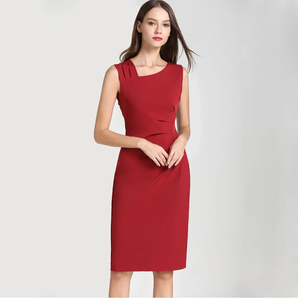 Винтажное элегантное облегающее платье для работы vestidos, деловые, вечерние, офисные, для женщин, облегающее платье-футляр,, без рукавов, летнее, CX1216