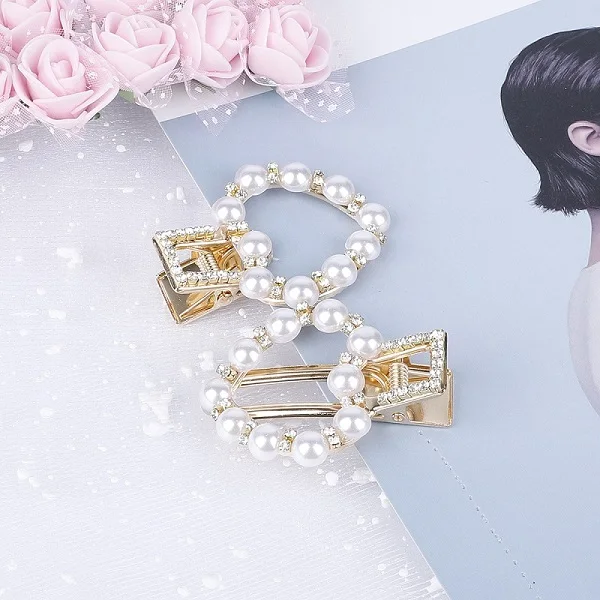 Style 1 Модные женские жемчужины, горный хрусталь для волос, заколки для волос, заколки для волос, аксессуары для укладки волос - Цвет: Style 1