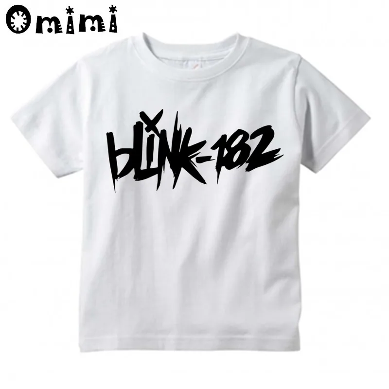 Футболка с принтом смайлик для мальчиков и девочек Blink 182 Rock Band Smiley Face Детские