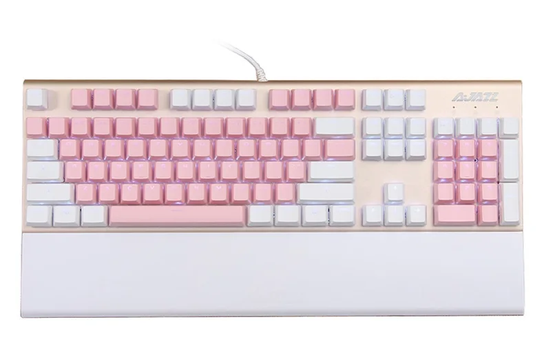 Ajazz AK40S PBT Edition эргономичная USB Проводная Механическая игровая клавиатура RGB/смешанный свет отсоединяемая Магнитная опора для рук синяя ось